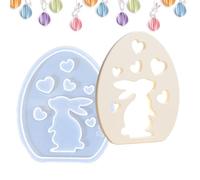 Moldes de Pascua en - Sturdy resina, Cute, Effortless, Compacto, Silicona Forma de huevo Molde de Concreto Conejo, hueco ornamento fluyendo | Multipurpose Outdoor Indoor Utility Innovative Design