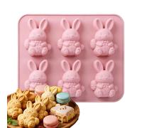 Moldes de Pascua - Moldes para velas de conejo, 3D Bunny Shape 6 Cavity Crafts Casting Tool, Molds For Epoxy Resin | Molde de chocolate de Pascua para decoración de tartas de , magdalenas