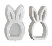 Moldes de Pascua Silicona Fácil de Liberar Vacaciones - Molde Fundido Conejo de Pascua Portavelas Forma de muesca, Para Yeso Epoxy Cera, Decoración del Hogar Decoración del Hogar | Multiusos para