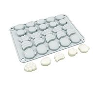 Moldes de pastel de mousse francés de silicona, molde de vela de jabón de chocolate para hornear 3D, 25 agujeros fruta