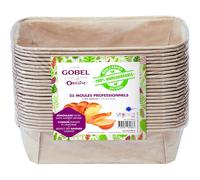 Moldes De Pastel De Papel Ecológicos Gobel 25-Pack 19x5x5cm - A Prueba De Horno