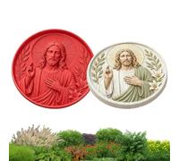 Moldes de Piedras de Paso de Hormigón Decoración Cristiana de Silicona DIY