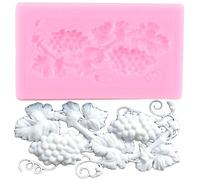 Moldes de resina con diseño de flores, uvas de frutas, moldes de silicona para fiestas, decoración de pasteles, fondant, moldes para hornear chocolate, moldes de arcilla de resina de caramelo, 8,1 x