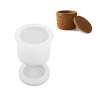 Moldes de resina con tapa, molde de silicona, organizador de joyas, tarros de almacenamiento, moldes de fundición epoxi, soporte para bolígrafos, moderno