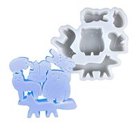 Moldes De Resina De Animales Genéricos | Moldes Decorativos Para El Hogar | Silicona Fácil Desmoldar para Creaciones Estudiantes Adultos Adolescentes Profesores Arte Cemento Yeso Decoración