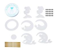 Moldes de resina de campanillas de viento, kit de arte de fundición de silicona epoxi para colgar en la pared, molde de resina para campanillas de viento