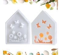 Moldes de resina de conejo de Pascua, molde de silicona dulce antiadherente, forma de vela de conejo, molde de resina de flores de, fácil de disolver, decoración de mesa para jabón