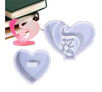 Moldes de resina de corazón de silicona, moldes en forma de corazón de amor,Molde de silicona para adornos de amor para mascotas - Diseño de molde de resina epoxi