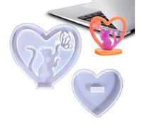 Moldes de resina de corazón de silicona para manualidades, moldes de resina