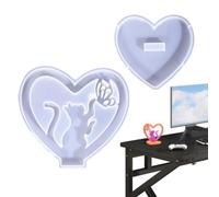 Moldes de resina de corazón de silicona para mascotas, de amor