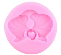Moldes de resina de flores, molde de silicona con flores de orquídea, peonía, decoración de pasteles, fondant, herramientas de decoración de pasteles, moldes de chocolate de 6,1 x 6,1 cm
