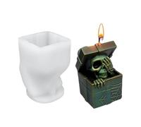 Moldes de resina de Halloween genéricos de silicona moldeados fácil lanzamiento, compatible con flexible Craft Mold, reutilizable epoxi resina para proyectos temáticos, Creative Decor Crafts, 4,33