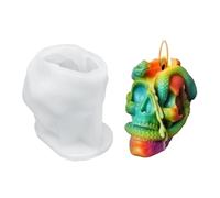 Moldes de resina de Halloween, silicona moldeada fácil lanzamiento, compatible con flexible Craft Mold, reutilizable epoxi resina para proyectos temáticos, Creative Decor Crafts, 4,33 pulgadas