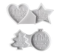 Moldes de resina de Navidad, incrustados con purpurina, moldes de silicona de copo de nieve, molde de | Abalorio de copo de nieve para actividades de manualidades de temporada, bodas de