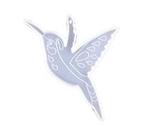 Moldes de resina de silicona brillante para llavero de colibrí, adornos para joyas, moldes de resina epoxi, moldes de manualidades de colibrí