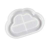 Moldes de resina de silicona con forma ovalada de corazón, molde de bandeja rodante, plato de fundición epoxi, recipiente de caramelos, bandeja de flores de resina