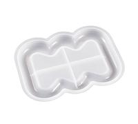 Moldes de resina de silicona con forma ovalada de corazón, molde de bandeja rodante, plato de fundición epoxi, recipiente de caramelos, molde de silicona