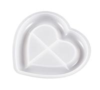 Moldes de resina de silicona con forma ovalada de corazón, molde de bandeja rodante, plato de fundición epoxi, recipiente de caramelos, molde de silicona