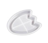 Moldes de resina de silicona con forma ovalada de corazón, molde de bandeja rodante, plato de fundición epoxi, recipiente de caramelos, molde de silicona