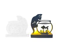 Moldes de resina de silicona, fáciles de liberar, divertidos, reutilizables, portavelas, moldes de resina epoxi de silicona, para yeso, regalos de de cumpleaños, decoración del hogar, proyectos