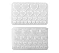 Moldes de resina de silicona para cortina de amor, molde para llavero de corazón de diamantes, adornos colgantes artesanales, colgante epoxi para fundición, 2 uds