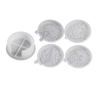 Moldes de resina de silicona para tazas, moldes de forma redonda, moldes de silicona con textura de resina para moldes de almohadilla