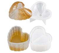Moldes de resina de vidrio, moldes de silicona para resina, moldes para velas de resina, moldes de corazón de silicona para resina, moldes para resina epoxi con tapa para caramelos, decoración del