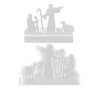 Moldes de resina | Decoración de mesa de silicona Jesús - DIY yeso velas moldes para fondant, chocolate, cocina, salón, alféizar de ventana, decoración de mesa