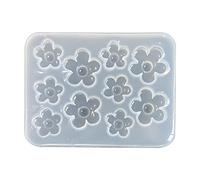 Moldes de resina epoxi de cristal con flores pequeñas para joyería, moldes de resina para manualidades