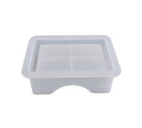 Moldes de resina epoxi para hacer posavasos, bandeja de taza, soporte de almacenamiento, molde de silicona de resina, obras de arte, decoración del hogar, oficina, caja de almacenamiento, moldes para