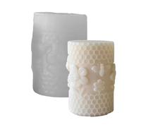 Moldes de resina epoxi texturizados para hacer jabón, cilindro de silicona reutilizable, decoración de silicona de grado alimenticio
