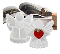 Moldes de resina | Material artesanal antiadherente para días festivos, moldes de silicona de resina en forma de corazón | Jabón yeso decoración del hogar cumpleaños Navidad principiante