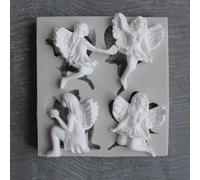 Moldes de resina para fundición, 8,8 x 8,3 x 1,5 cm, forma de niña de ángel, decoración de pasteles, chocolate, yeso, arcilla, herramienta de flores
