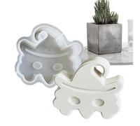 Moldes de resina para Halloween - Molde para dulces | Molde decorativo para muñecas de yeso para chocolate casa coche arcilla perlas perfumadas Cupcake Party decoraciones postres colgantes artesanales