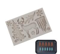 Moldes De Resina Para La Navidad,Antiaderente Y Fácil Desmoldeo - Molde De Silicona Para Hornear s - Para Gelatina Pudín Cemento Arcilla Jabón Resina Yeso Pan