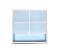 Moldes de resina para marco de fotos, molde rectangular de silicona con forma de corazón para fundir, kit de moldes epoxi personalizados para principiantes, cenicero