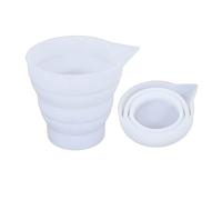 Moldes de resina para medir, recipiente de yeso, resina epoxi, herramienta de fundición plegable, taza de mezcla, decoración de silicona