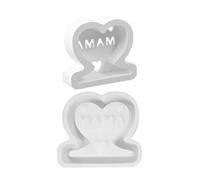 Moldes de resina para mother's Day Mama Letter Love Plaster Mold, 3,58 x 3,9 pulgadas, no se puede reutilizar el molde, fácil liberación para la resina artesanal, decoración en casa