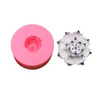 Moldes de resina para palitos de budismo, diseño de flores 3D para quemador de cenizas, molde de fundición de resina epoxi, moldes de silicona con corazón grande
