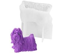 Moldes de resina para perros Silicona - Molde de silicona transparente Shih Tzu para desmoldar rápido - Molde de pastel de fondant de chocolate Molde de resina epoxi de fundición artesanal para r