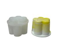 Moldes de resina para tarros con tapa, moldes de fundición epoxi, soporte de silicona para botellas de almacenamiento, molde de contenedor de caramelos, herramientas educativas de cumpleaños