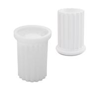 Moldes de resina para tarros de té, tapa de resinas a rayas para candelabro, joyería, estuche para hornear en casa