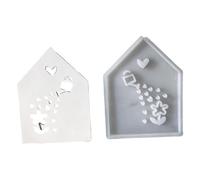 Moldes de resinas de silicona en forma de casa para crear postres divertidos y creativos como pasteles y chocolates, moldes de resinas de siliconas