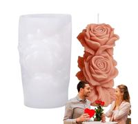 Moldes de rosa para la fabricación de candelabros, forma de vela perfumada para fundición de resina - Molde de multifuncional para joyería y decoraciones caseras