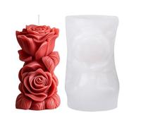 Moldes de rosas para la fabricación de velas, molde de moldeo de yeso en forma de silicona de forma irregular para hacer jabón, moldes en, suministros artesanales reusados