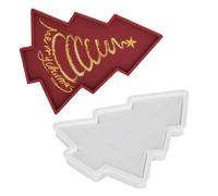 Moldes de silicona, 18 x 14 cm, moldes de resina de Navidad para manualidades epoxi, molde de bandeja de bricolaje, diseño antiadherente duradero, molde de silicona para árbol de Navidad, decoración