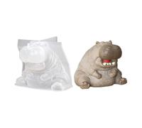 Moldes de silicona - 3D Hippo Shape Handmade Non Stick | Hippo Candle Molds | Flexible Reusable DIY Wax Soap Plaster Epoxy Resina Craft for Gomas Cupcake Fudge Candy Jelly Pastry Ice Decor Gift Maki