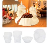 Moldes de silicona 3D muñeco de nieve, moldes de silicona para Navidad, molde de Navidad, forma de vela, de silicona, para Navidad, (irregular)