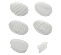 Moldes de silicona 3D para resina epoxi velas y jabón - Set de 6 moldes reutilizables con formas de conejo y huevo ideales para decoración artesanal y manualidades DIY