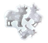 Moldes de silicona 3D para vacas, resina epoxi, adornos de yesos, jabones, animales